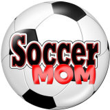 20MM CHEER MOM  Print  glass  snaps buttons