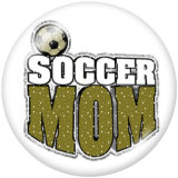 20MM CHEER MOM  Print  glass  snaps buttons