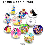 10pcs/lot  Princess glass picture printing products of various sizes  Fridge magnet cabochon