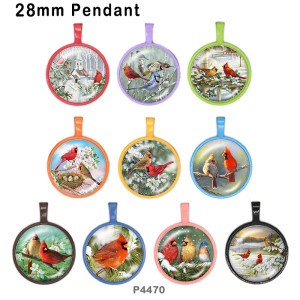 10pcs/lot bird glass picture printing products of various sizes  Fridge magnet cabochon