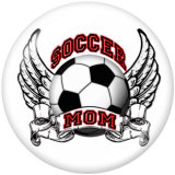 20MM CHEER MOM  Print  glass  snaps buttons