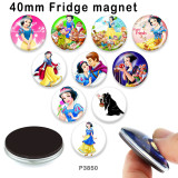 10pcs/lot  Princess glass picture printing products of various sizes  Fridge magnet cabochon