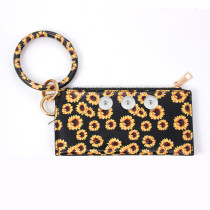 Snaps Leopard print series sandwich bracelet bag fit 18mm snap button jewelry