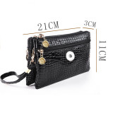 Snaps Crocodile pattern Straddle handbag multi function bag fit 18mm snap button jewelry