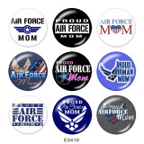 20MM  Air  Force  MOM  Print  glass  snaps buttons
