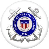 20MM  USA  Navy  Print  glass  snaps buttons
