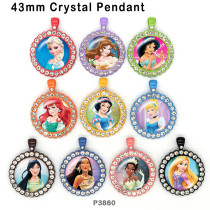 10pcs/lot  Princess glass picture printing products of various sizes  Fridge magnet cabochon