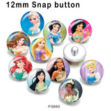 10pcs/lot  Princess glass picture printing products of various sizes  Fridge magnet cabochon