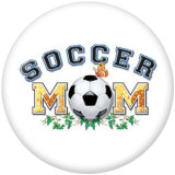 20MM CHEER MOM  Print  glass  snaps buttons