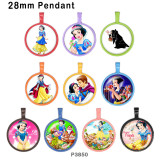 10pcs/lot  Princess glass picture printing products of various sizes  Fridge magnet cabochon