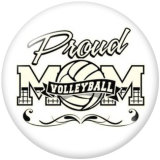 20MM CHEER MOM  Print  glass  snaps buttons