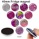 10pcs/lot Leopard glass picture printing products of various sizes  Fridge magnet cabochon