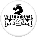 20MM CHEER MOM  Print  glass  snaps buttons