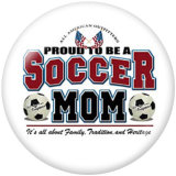 20MM CHEER MOM  Print  glass  snaps buttons