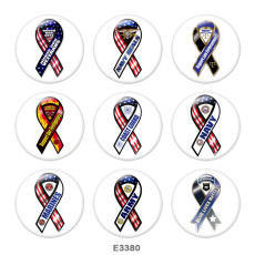 20MM   Army  Navy  Print  glass  snaps buttons