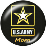 20MM  Army  MOM  Print  glass  snaps buttons