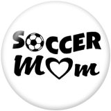 20MM CHEER MOM  Print  glass  snaps buttons