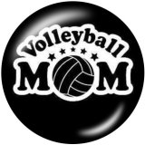 20MM CHEER MOM  Print  glass  snaps buttons
