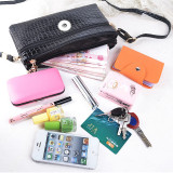 Snaps Crocodile pattern Straddle handbag multi function bag fit 18mm snap button jewelry