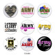 20MM  USA  Army  Navy  Print  glass  snaps buttons