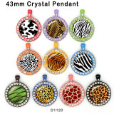 10pcs/lot Leopard glass picture printing products of various sizes  Fridge magnet cabochon