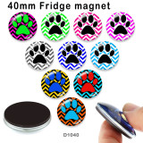 10pcs/lot Bear claw glass picture printing products of various sizes  Fridge magnet cabochon