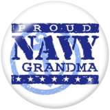20MM  USA  Army  Navy  Print  glass  snaps buttons