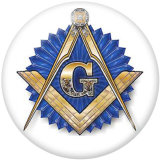 20MM  Proud  to be  a  Mason   Print   glass  snaps buttons