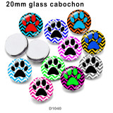 10pcs/lot Bear claw glass picture printing products of various sizes  Fridge magnet cabochon