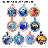 10pcs/lot Marine life glass picture printing products of various sizes  Fridge magnet cabochon