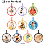 10pcs/lot lady glass picture printing products of various sizes  Fridge magnet cabochon