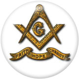 20MM  Proud  to be  a  Mason   Print   glass  snaps buttons