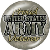 20MM  Army  Navy  Print   glass  snaps buttons