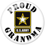 20MM  USA  Army  Navy  Print  glass  snaps buttons