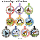 10pcs/lot horse glass picture printing products of various sizes  Fridge magnet cabochon
