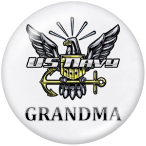 20MM  USA  Army  Navy  Print  glass  snaps buttons