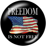 20MM  Freedom  Print  glass  snaps buttons
