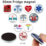 10pcs/lot nurse glass picture printing products of various sizes  Fridge magnet cabochon