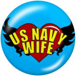 20MM USA  Navy  Print   glass  snaps buttons