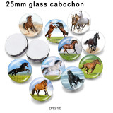 10pcs/lot horse glass picture printing products of various sizes  Fridge magnet cabochon