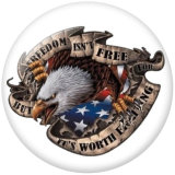 20MM  Freedom  Print  glass  snaps buttons