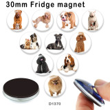 10pcs/lot dog glass picture printing products of various sizes  Fridge magnet cabochon