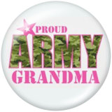 20MM  USA  Army  Navy  Print  glass  snaps buttons