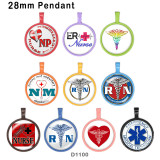 10pcs/lot nurse glass picture printing products of various sizes  Fridge magnet cabochon