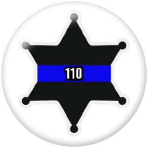 20MM  Police  Print  glass  snaps buttons