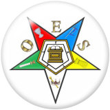 20MM  Eastern Star  Print   glass  snaps buttons