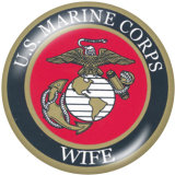 20MM   U.S. Marine Corps Print  glass  snaps buttons