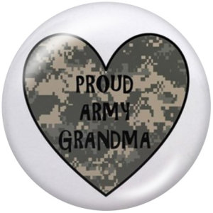 20MM  USA  Army  Navy  Print  glass  snaps buttons