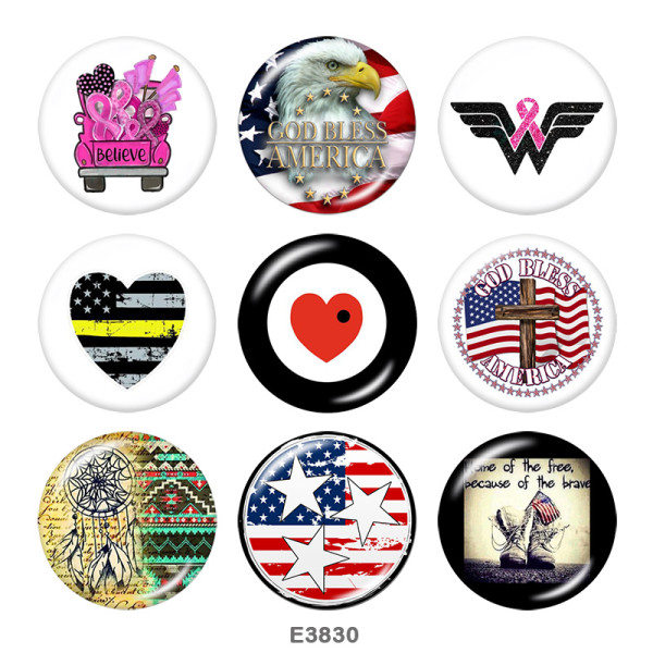 20MM  Love  Dreamcatcher  Car  Print   glass  snaps buttons