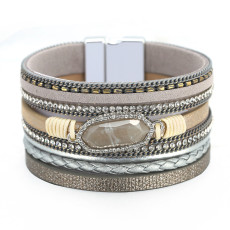 Bohemian Multilayer Bracelet, Chain, Diamond, Crystal, Accessories, Leather Bracelet